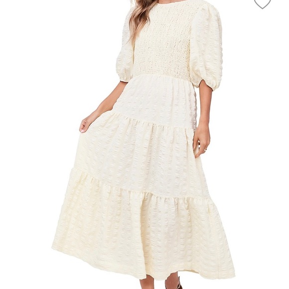 En Saison yellow tiered midi dress - Picture 4 of 4